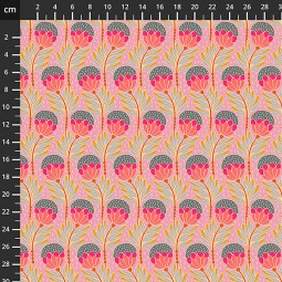 Tissu Anna Maria - Shooting star - Bouncy Blooms Lavender