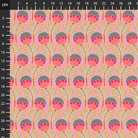 Tissu Anna Maria - Shooting star - Bouncy Blooms Lavender