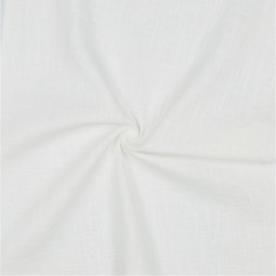 Tissu lin coton - Blanc