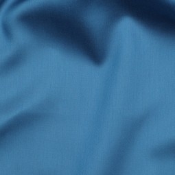 Tissu coton uni satiné - Bleu foncé