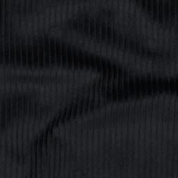 Tissu velours grosses côtes - Noir