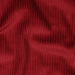 Tissu velours grosses côtes - Rouge foncé