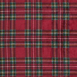 Tissu polaire doudou double face - willis rouge