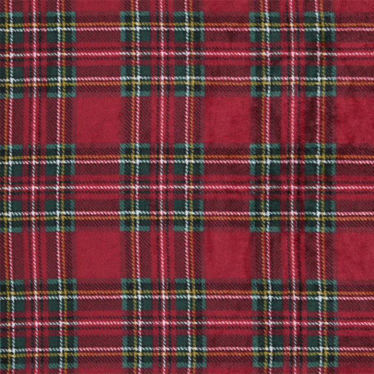 Tissu polaire doudou double face - willis rouge