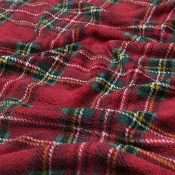 Tissu polaire doudou double face - willis rouge