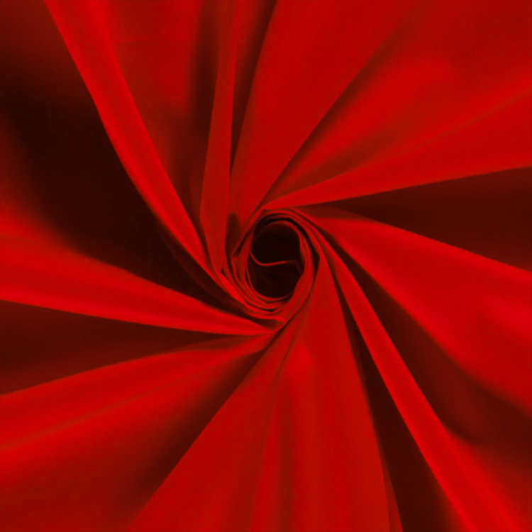 Tissu popeline - Noël uni rouge