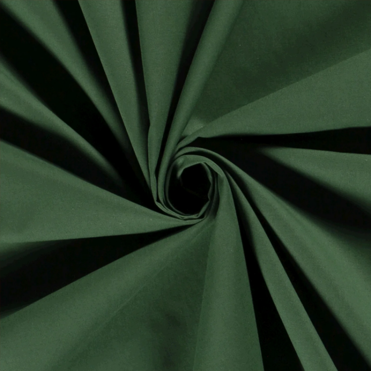 Tissu popeline - Noël uni vert