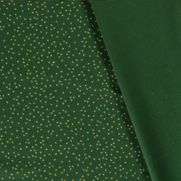 Tissu popeline - Noël pois vert