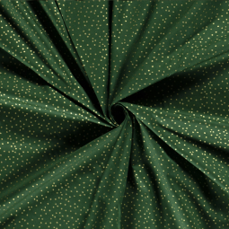 Tissu popeline - Noël pois vert
