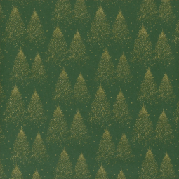 Tissu popeline de Noël - Sapin vert