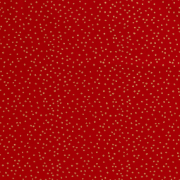 Tissu popeline de Noël - Pois Rouge