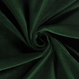 Tissu jersey velours - Vert foncé