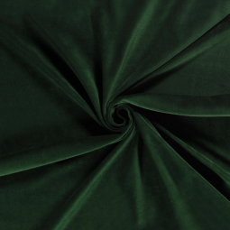 Tissu jersey velours - Vert foncé