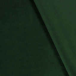 Tissu jersey velours - Vert foncé