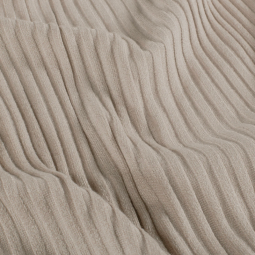 Tissu maille côtelé - Beige