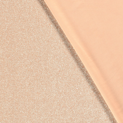 Tissu jersey lamé lurex - Saumon