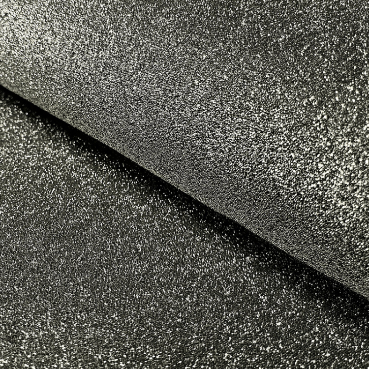 Tissu jersey lamé lurex - Noir