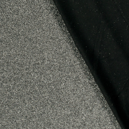 Tissu jersey lamé lurex - Noir