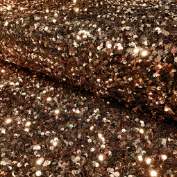 Tissu sequins - Bronze