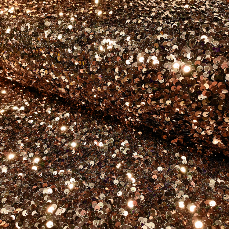 Tissu sequins - Bronze