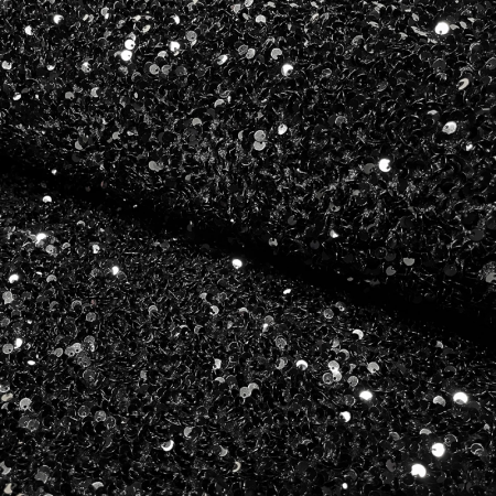 Tissu sequins - Noir