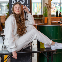 Tissu sweat polaire - Blanc