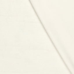 Tissu jersey velours côtelé - Ecru