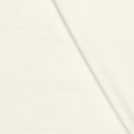 Tissu jersey velours côtelé - Ecru