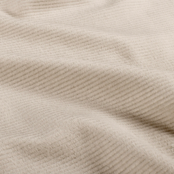 Tissu jersey velours côtelé - Beige