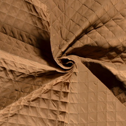 Tissu matelassé - Carreaux beige