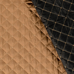 Tissu matelassé - Carreaux beige