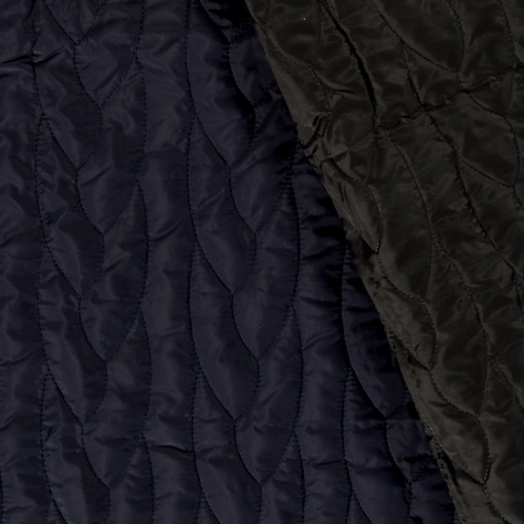 Tissu matelassé - Abstrait bleu marine