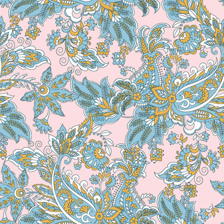 Tissu popeline - Fleurs lilibeth