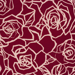 Tissu jersey viscose - Abstrait bordeaux