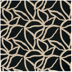 Tissu viscose nylon ottoman - Fleurs beige