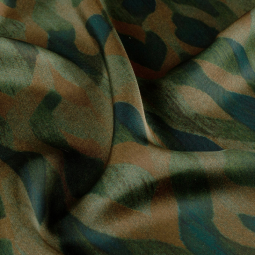 Tissu satin duchesse - Abstrait gris taupe