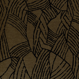 Tissu maille poly viscose - Abstrait gris taupe