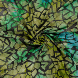 Tissu jersey - Abstrait vert