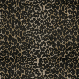 Tissu lainage jacquard - Léopard camel