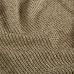 Tissu maille côtelé irisé - Gris taupe