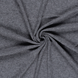 Tissu maille côtelé irisé - Noir