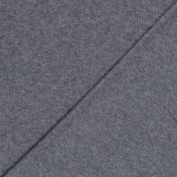 Tissu maille côtelé irisé - Noir