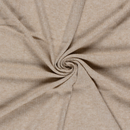 Tissu maille côtelé irisé - beige