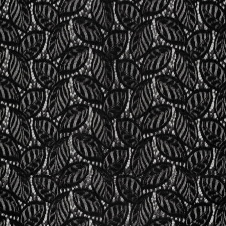 Tissu dentelle - Chenille noir