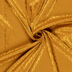 Tissu satin jacquard - Léoprard ocre