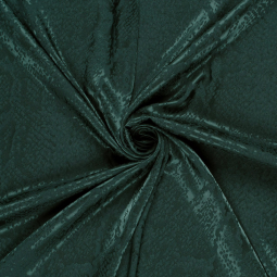 Tissu satin jacquard - Serpent vert foncé