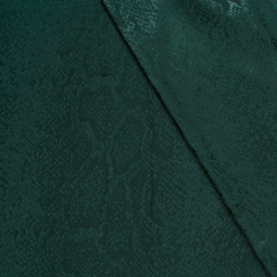 Tissu satin jacquard - Serpent vert foncé