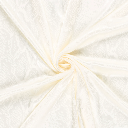 Tissu satin jacquard - Serpent écru