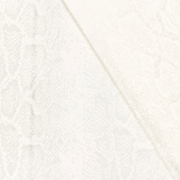 Tissu satin jacquard - Serpent écru