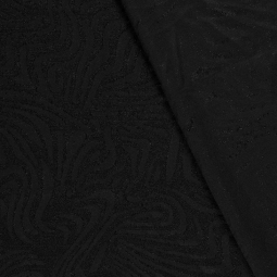 Tissu maille lurex - Abstrait noir